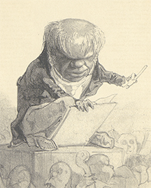 KBR – Karikatuur van Fétis door Félicien Rops - Prentenkabinet - S.II 128393