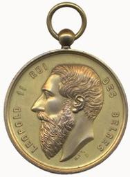 Médaille, Belgique, 1892 | Leopold II (1835-1909) - roi de Belgique. Ruler