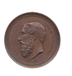 Médaille, Belgique, 1876 | Leopold II (1835-1909) - roi de Belgique. Souverain