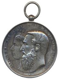 Médaille, Belgique, 1876 | Leopold II (1835-1909) - roi de Belgique. Souverain