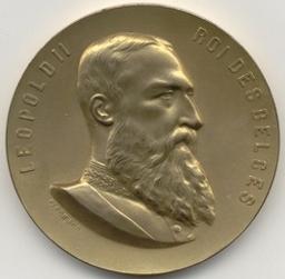 Médaille, Belgique, 1901 | Leopold II (1835-1909) - roi de Belgique. Souverain