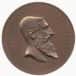 Médaille, Belgique, 1892 | Leopold II (1835-1909) - roi de Belgique. Souverain