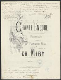 Chante encore | Miry, Karel (1823-1889). Componist