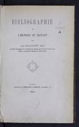 Bibliographie de l'histoire du Hainaut | Delecourt, Jules (avocat). Author