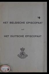 Het Belgische Episcopaat aan het Duitsche Episcopaat | Office belge. Éditeur