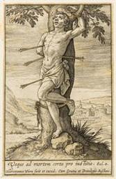 St Sebastian | Wierix, Hieronymus (Antwerp, 1553 - 1619). Éditeur intellectuel