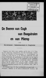 De heeren van Cuyk van Hoogstraten en van Mierop | Adriaensen, Edward. Author