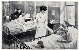 La Reine à l'hôpital soignant nos soldats blessés | 
