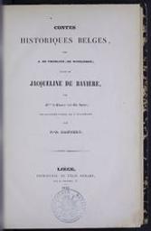 Contes historiques belges | Witzleben, Karl August Friedrich von (1773-1839) - Tromlitz, A. Auteur