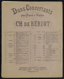 Thème (Air) varié No 2 pour piano et violon | Bériot, Charles-Auguste de (1802-1870). Compositeur