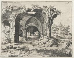 View of Unidentified Ruins | Cock, Hieronymus (1518-1570). Graphiste