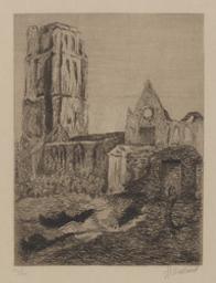 Vues de ruines dans les villes flamandes pendant la guerre 1914-1918 | Wallaert, G.J. Artiest