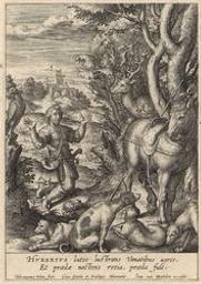 St Hubert | Wierix, Hieronymus (Antwerp, 1553 - 1619). Graveur