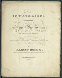 Dodici intonazioni a foggia d'esercizj per il violino nei toni di terza maggiore | Rolla, Alessandro (1757-1841). Componist