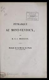 Pétrarque au Mont-Ventoux | Delécluze, Étienne-Jean (1781-1863). Author