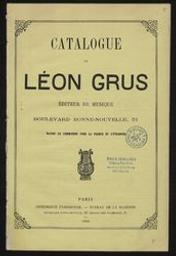 Catalogue de Léon Grus | Léon Grus. Uitgever