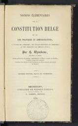 Notions élémentaires sur la constitution belge et les lois politiques et administratives | Wyvekens, Hippolyte. Author