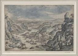 Landscape with the temptation of Christ | Bol, Hans (1534-1593). Artiest