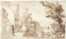 View of the Canal Gate in Brussels | Cantagallina, Remigio (1575-1656). Artist