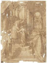 Presentation of the Virgin in the temple | Zuccaro, Taddeo (1529-1566) - Italian painter and draughtsman. Artiste. Nom attribué