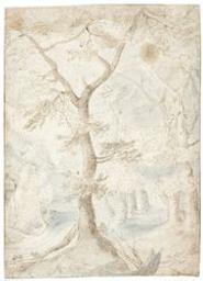 Woodscape; verso: Massacre of the Innocents | Coninxloo, Gillis II van ((1544-1606/7)). Artiest. Naar