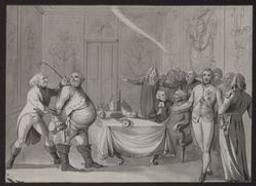Satire of the reign of King George III with a man trying to steal the crown jewels | Anonymous - p. Illustrator