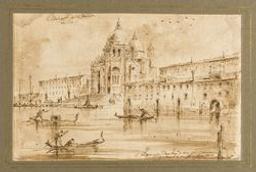 View of the church of Santa Maria della Salute in Venice | Anonyme Flamand XVIIIs. Illustrateur