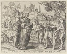 Christ Healing the Ten Lepers | Wierix, Johannes (1549-ca 1620). Graveur